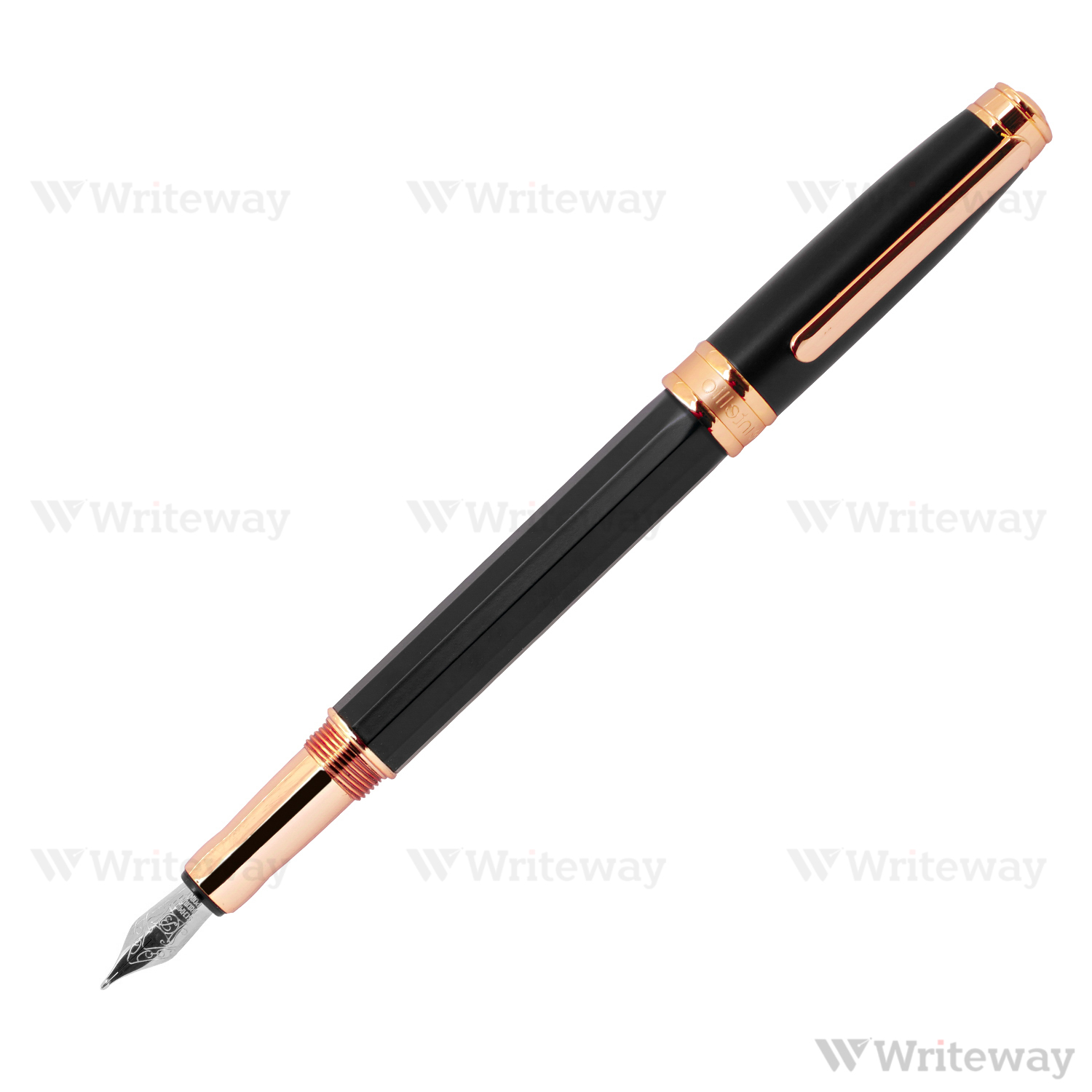 INTELLIO MYSTIQUE FOUNTAIN PEN MATT BLACK & ROSE GOLD